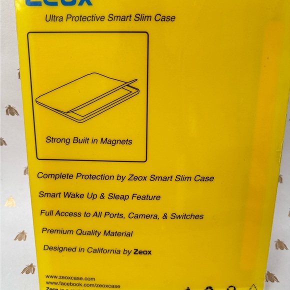 Zeox iPad Pro 12.9” Slim Case NEW Fun Hot Coral Pink Smart Wake & Sleep Feature - Picture 10 of 10